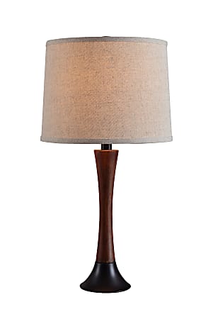 Kenroy Home Cecelia Accent Lamp, 13-1/2"H, Mahogany/Oil-Rubbed Bronze