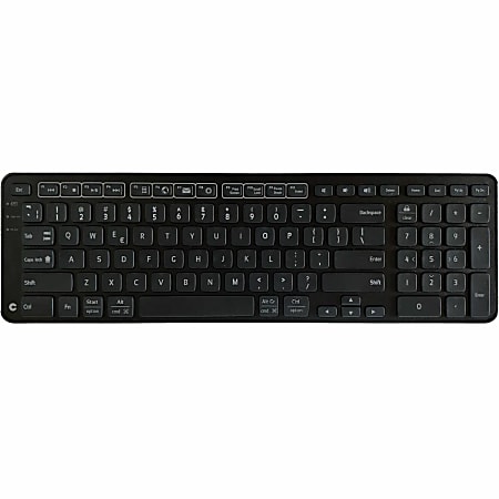 Contour Balance Keyboard - Wireless Connectivity - Windows - PC, Mac - Plastic - AAA Battery Size Supported - Black