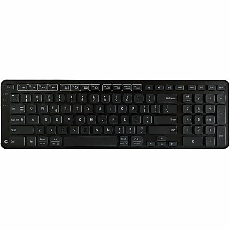Contour Balance Keyboard - Wireless Connectivity - Windows, Mac OS X - PC, Mac - Plastic - AAA Battery Size Supported - Black