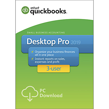 Intuit® QuickBooks® Desktop Pro 2019, 3-Users, Download
