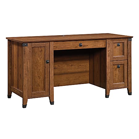 Sauder® Carson Forge 60"W Computer Desk, Washington Cherry