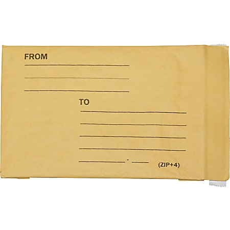 SKILCRAFT® Kraft Lightweight Cushioned Mailers, 8 1/2" x 12", Kraft, Pack Of 100 (AbilityOne 8105-00-117-9869)