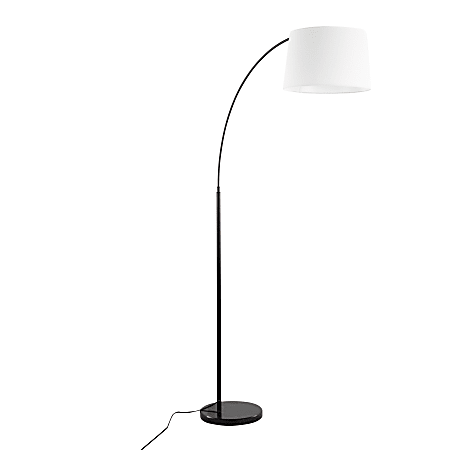 Lumisource March Floor Lamp, 74"H, White Shade/Black