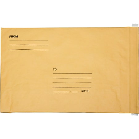 SKILCRAFT® Kraft Lightweight Cushioned Mailers, 10 1/2" x 16", Kraft, Pack Of 100 (AbilityOne 8105-00-117-9879)
