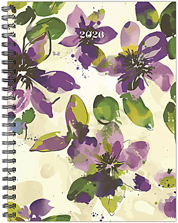 2026 Willow Creek Press Softcover Weekly/Monthly Planner, 6-1/2" x 8-1/2", Watercolor Floral, January To December, 58459
