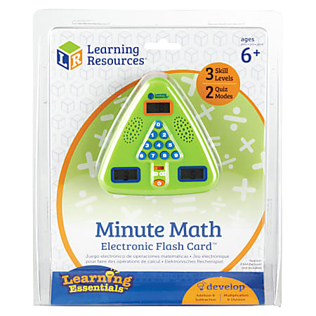Learning Resources® Minute Math Electronic Flash Card™, 5" x 5", Grades 1-3
