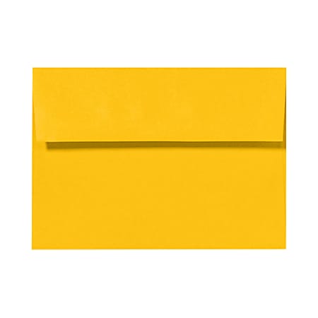 LUX Invitation Envelopes, #4 Bar (A1), Peel & Press Closure, Sunflower Yellow, Pack Of 500