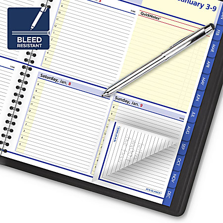 AT-A-GLANCE 2020 Weekly & Monthly Planner/Appointment Book QuickNotes 760105 Black Large 8 x 10 