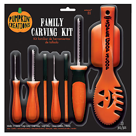 Amscan Halloween Family Pumpkin Carving Kit