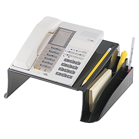 OIC® 2200 Series Telephone Stand, 5 1/8"H x 12 1/2"W x 10 1/2"D, Black