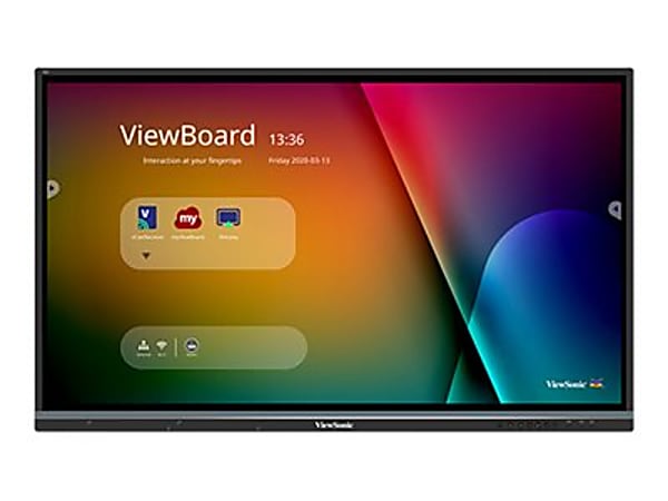 ViewSonic ViewBoard IFP5550 Interactive Flat Panel - 55" Diagonal Class LED-backlit LCD display - interactive - with built-in media player and touchscreen (multi touch) - 4K UHD (2160p) 3840 x 2160