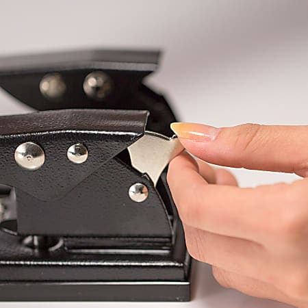 OIC Heavy Duty 2 Hole Punch Black - Office Depot