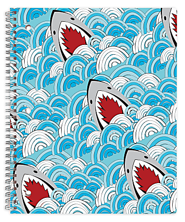 Office Depot® Brand Fashion Notebook, 8-1/2" x 10-1/2", Wide Ruled, 160 Pages (80 Sheets), Shark