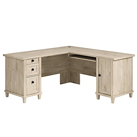 Sauder® Hammond 65"W L-Shaped Desk, Chalk Oak
