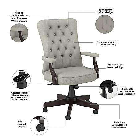 Bush business furniture arden lane mid back tufted office chair deals