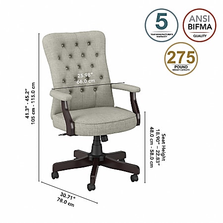 Bush Business Furniture Arden Lane High Back Tufted Office Chair