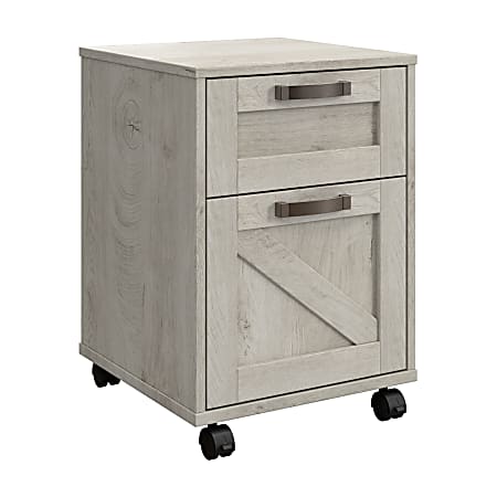 Bush Furniture Knoxville 17"D Vertical 2-Drawer Mobile File Cabinet, Cottage White, Delivery