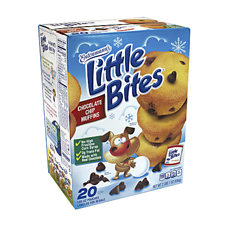 National Brand Entenmann's Little Bites Chocolate Chip Muffins, Pack Of 20 Pouches