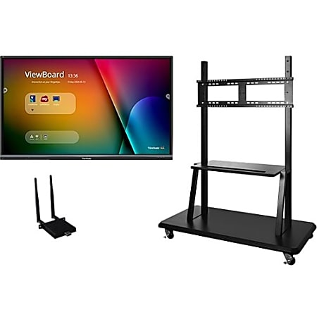 Viewsonic IFP6550-E2 - 65" ViewBoard 4K Ultra HD Interactive Flat Panel Bundle - 65" LCD - ARM Cortex A53 1.20 GHz - 2 GB - Infrared