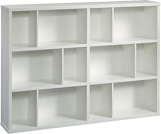 Sauder® Select 45"H 12-Cube Bookcase, Soft White