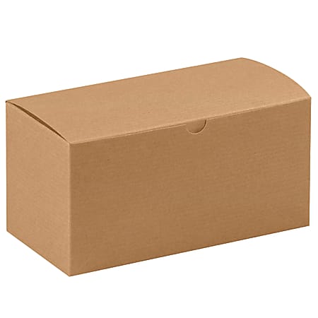 Office Depot® Brand Gift Boxes, 9"L x 4 1/2"W x 4 1/2"H, 100% Recycled, Kraft, Case Of 100
