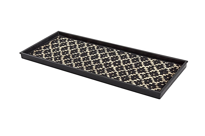 Anji Mountain 3-Pair Rubber Boot Tray, Black/Ivory