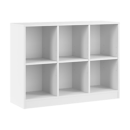 Bush Furniture Universal 33"H 6 Cube Organizer Shelf, White, Standard Delivery