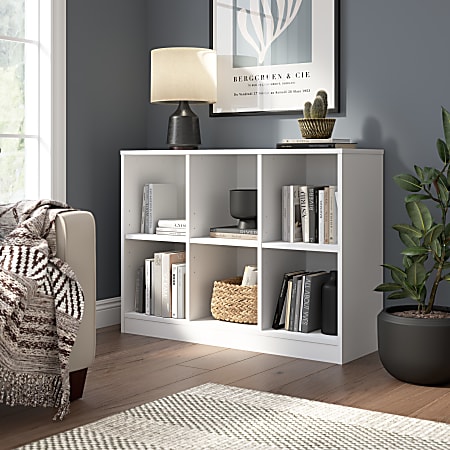 Bush furniture broadview 6 cube storage bookcase in pure white 2025