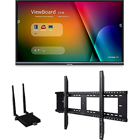 ViewSonic ViewBoard IFP8650-E1 Interactive Flat Panel Education Bundle with Wall Mount - 86" Diagonal Class LE - IFP8650E1