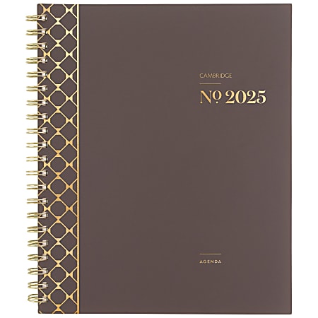 2025 Cambridge® WorkStyle Monthly Planner, 8-1/2" x 11", Java, January To December