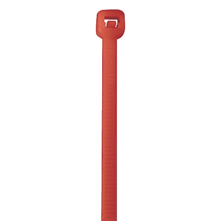 Partners Brand Color Cable Ties, 11", Fluorescent Red, Case Of 1,000