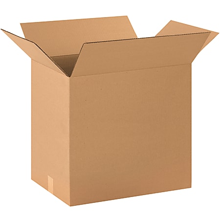 Partners Brand Corrugated Boxes, 16"H x 12"W x 20"D, 15% Recycled, Kraft, Bundle Of 20