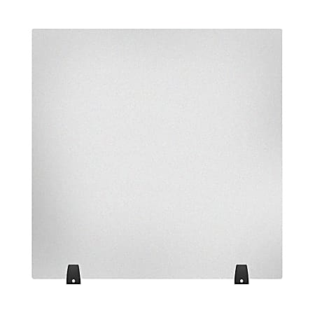 LUX Reclaim Acrylic Freestanding Sneeze Guard Desk Divider, 30" x 30", Frosted