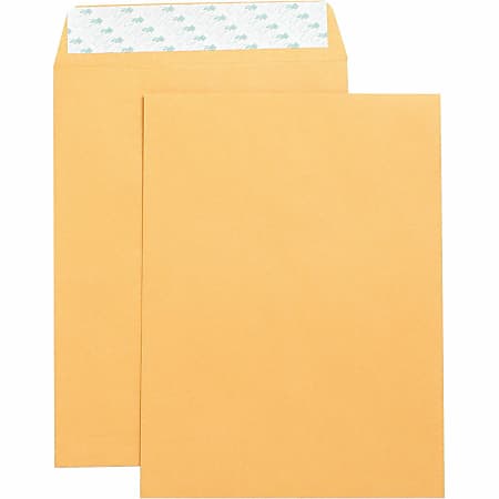 Business Source Self Adhesive Kraft Catalog Envelopes - Catalog - 9" Width x 12" Length - 28 lb - Self-sealing - Kraft - 250 / Box - Brown Kraft