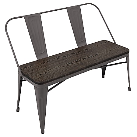 Lumisource Dining Chair, Oregon Bench, Espresso/Brown