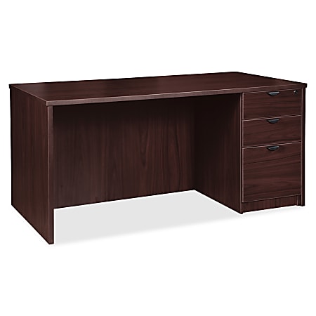 Lorell® Prominence 2.0 72"W Right-Pedestal Computer Desk, Espresso