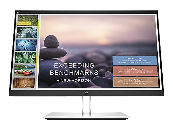 HP E24t G4 23.8" LCD Touchscreen Monitor - 16:9 - 5 ms GTG (OD) - 24" Class - In-cell TouchMulti-touch Screen - 1920 x 1080 - Full HD - In-plane Switching (IPS) Technology - 300 Nit - HDMI - USB - VGA - DisplayPort - 1 x HDMI In - Black, Silver