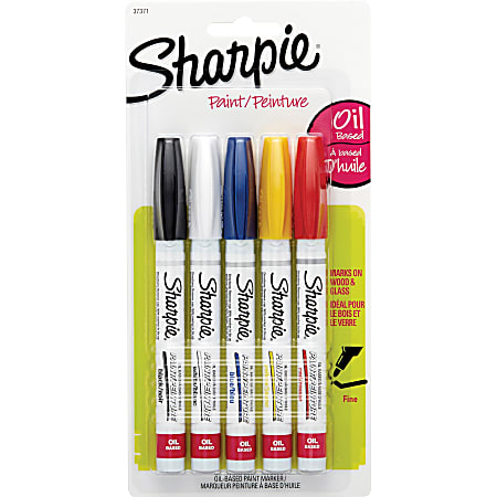 Sharpie Oil-Based Paint Marker - Fine Point - Fine Marker Point - Assorted Oil Based Ink - 5 / Pack Sharpie Oil-Based Paint Marker - Fine Point - Fine Marker Point - Assorted Oil Based Ink - 5 / Pack