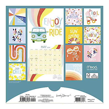 2024 Mead® 16Month Wall Calendar, 12" x 12", Kathy Davis, September