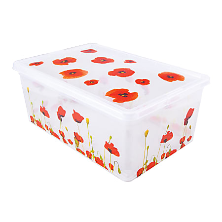 See Jane Work® Storage Box, 16 3/4" x 11" x 6 7/10", Poppy