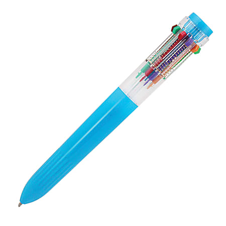 Yafa Multifunction 10 Color Ballpoint Pen Medium Point 0.8 mm Blue