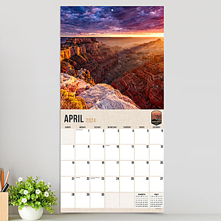 2024 TF Publishing Scenic Monthly Wall Calendar, 12" x 12", National