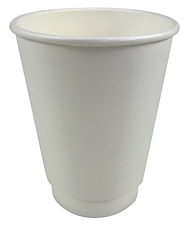 Generic Paper Cups Disposable Hot Cups Individually Wrapped 12 Oz White ...