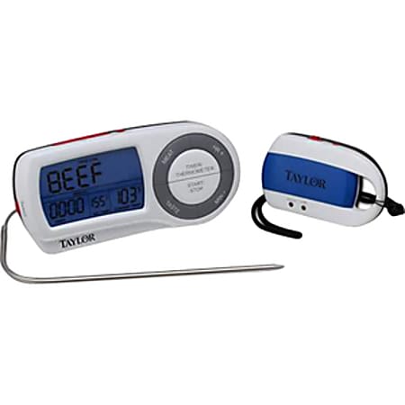 Taylor 1479-21 Probe Thermometer with Wireless Remote - For Grill