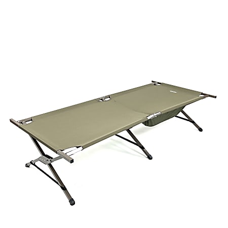 Kamp-Rite Oversize Military-Style Folding Cot, 18"H x 31"W x 80"D, Olive Drab