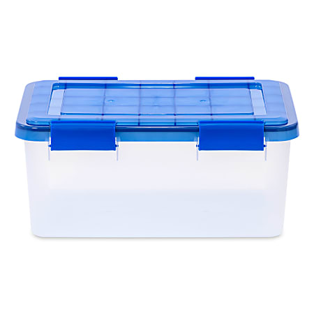 Iris Ultimate Weatherpro Storage Box, 17-1/2”L x 16-3/16”W x 10-1/4”H, 19 Qt, Clear