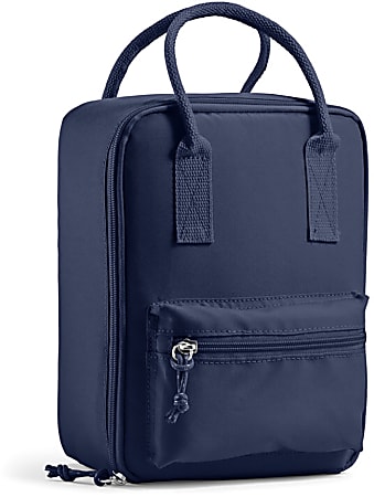 Fit & Fresh Connor Lunch Bag, 10”H x 4-1/2”W x 7-1/2”D, Navy Blue