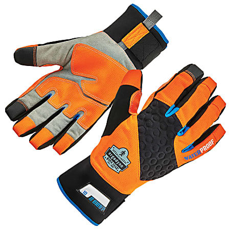 Ergodyne ProFlex 818WP Tena-Grip™ Thermal Waterproof Winter Work Gloves, Small, Orange 