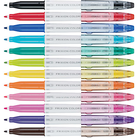 Pilot FriXion Colors Erasable Marker Pens 12 Pack Office Depot