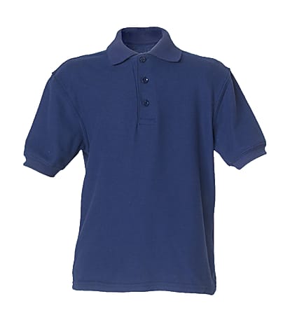 Royal Park Boys Uniform, Knitted Short-Sleeve Polo Shirt, X-Small, Navy